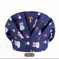 Image 2 of Animal Cartoon Print Nurse Cap