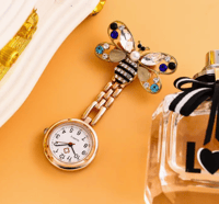 Image 2 of Bee Rhinestone Nurse Watch Brooch