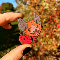 Image 2 of Bat Rose Pin