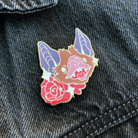 Image 1 of Bat Rose Pin