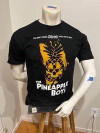 Image 1 of the pblc shirt with a pun on it