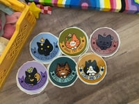 Image of Charming Cats 3" Round Glossy Stickers