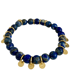 Ltd Ed - Gold Disc Charm Lapis Lazuli Bead Bracelet Image 2