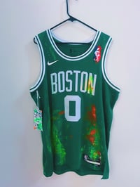 Image 1 of Johnny in Paris : Away Jayson Tatum Hand Embellished Jersey XL