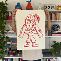 Image 1 of 'THE GARLIC GUARDIAN' SCREENPRINT (Red or Blue)