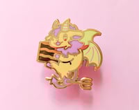Image 1 of Jersey Devil's Food Cake Enamel Pin
