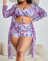 Long Sleeve Boho Printed Fashion Three Piece