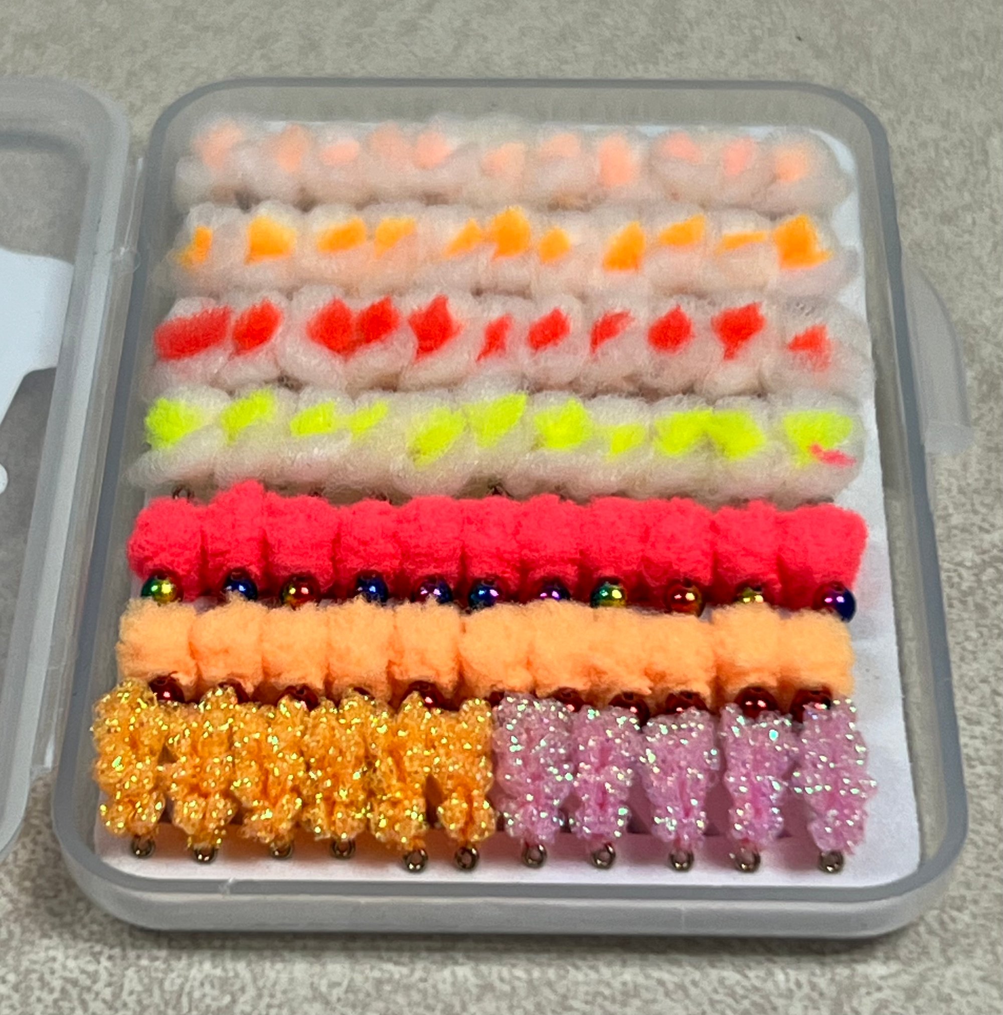 Fully Loaded Steelhead Egg Pattern Fly Boxes | Fleeger’s Flies