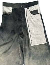 Image 4 of Wide Leg Deterioration Pants with Hanging Egyptian Cotton 