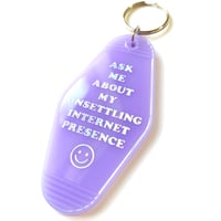 Image 2 of Unsettling Internet Presence Motel Tag Keychain