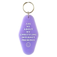 Image 1 of Unsettling Internet Presence Motel Tag Keychain
