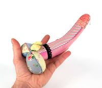 Image 1 of Lavender stuffed large penis pin cushion