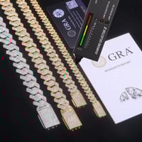 Image 1 of Moissanite Miami Cuban Link Chains 8mm/12mm/16mm