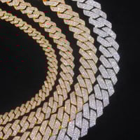 Image 3 of Moissanite Miami Cuban Link Chains 8mm/12mm/16mm