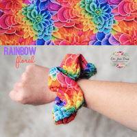 Image 1 of Rainbow Floral // Scrunchie