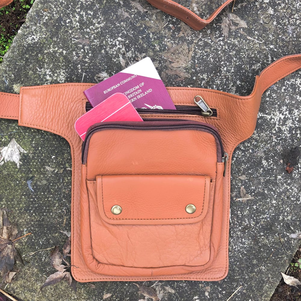 Image of Bumbags Are Back - tan leather #4
