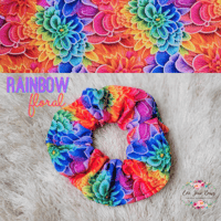 Image 2 of Rainbow Floral // Scrunchie