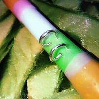 Image 1 of linea silver hoops small