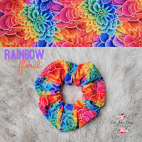 Image 3 of Rainbow Floral // Scrunchie
