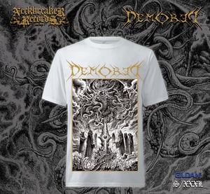 Image of Demored - Well of Liquid Souls White Shirt / Gold Logo