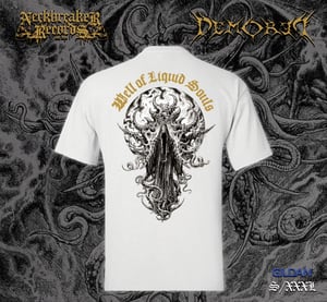 Image of Demored - Well of Liquid Souls White Shirt / Gold Logo