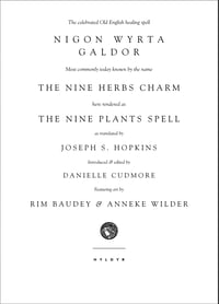 Image of "Nigon Wyrta Galdor: The Nine Plants Spell" by J. S. Hopkins with art by Rim Baudey & Anneke Wilder
