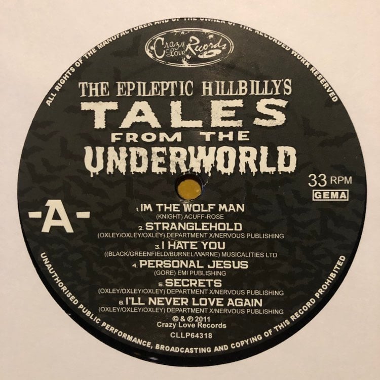 The Epileptic Hillbillys ‎– Tales From The Underworld (LP)