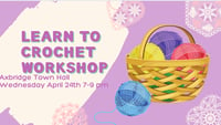 Image 1 of Axbridge learn to crochet workshop Wednesday April 24th 7-9pm