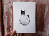 Ghost Cat Print