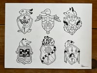 Image 1 of 1149 Animal Heraldry Emblem Art
