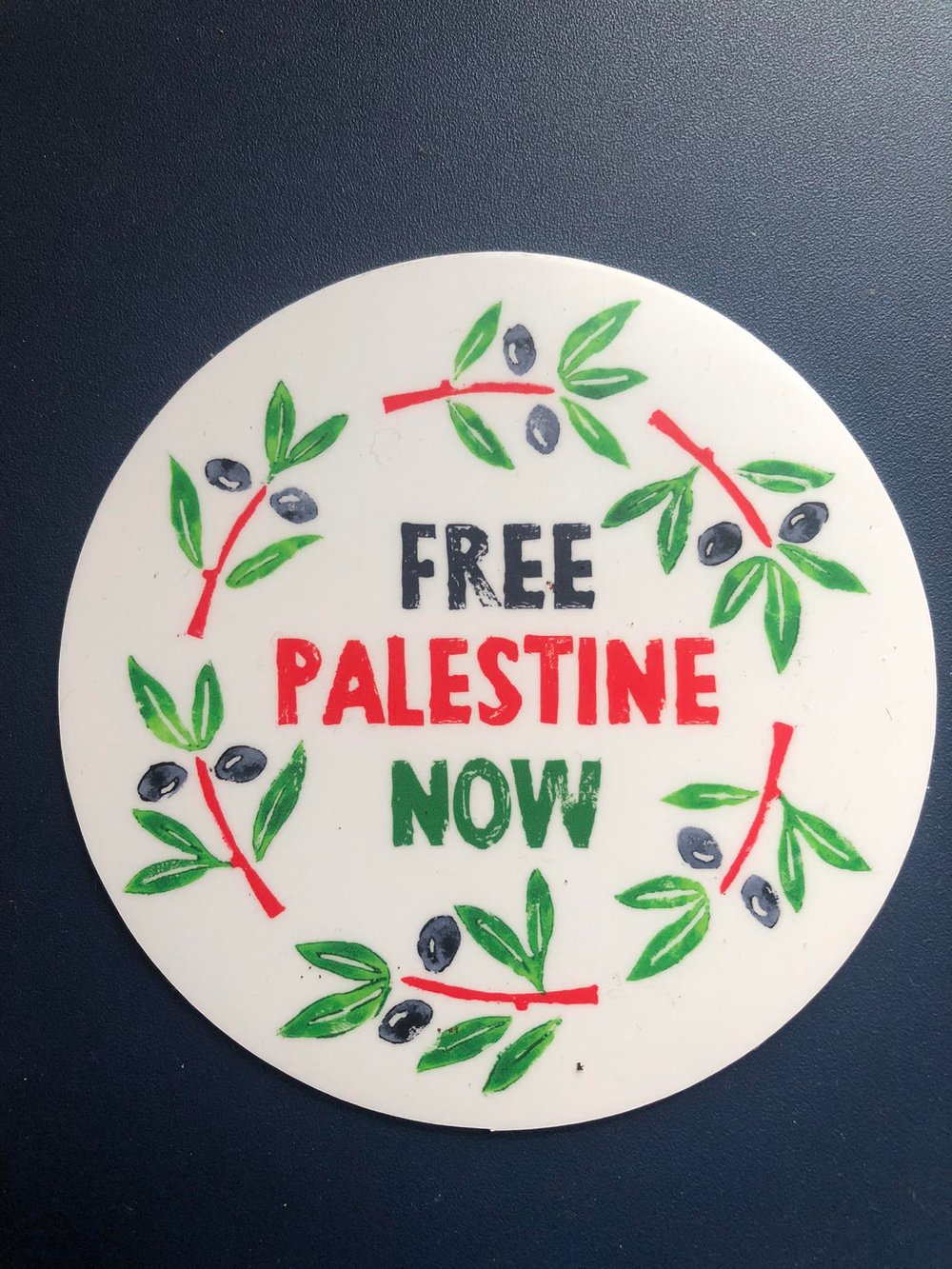 Image of Free Palestine Now Vinyl Stickers