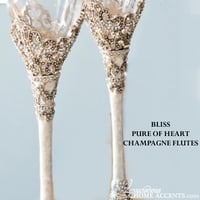 Image 2 of Pearl and Silver Champagne Flutes