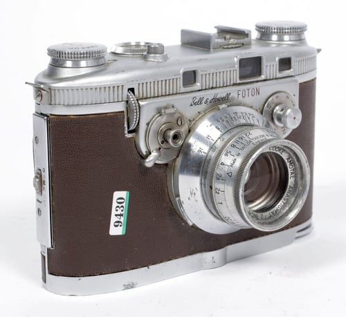 Image of Bell & Howell FOTON 35mm camera Cooke Amotal 2" F2 lens #9430