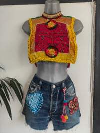 Image 4 of Vintage Levi 501 cut offs - waist 30 inches peace love music