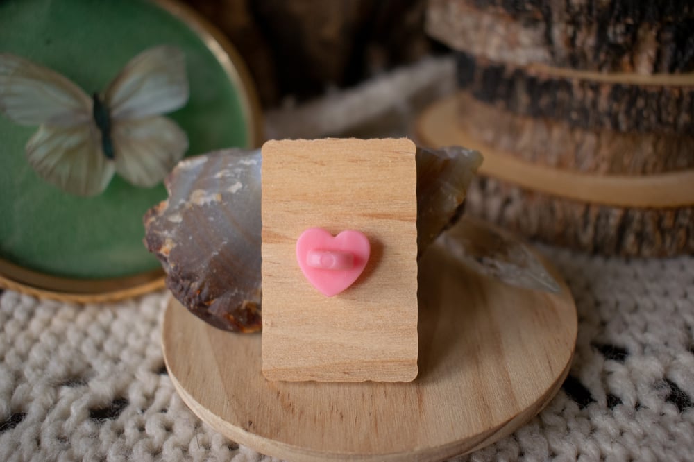 Image of Foxglove Stamp Wooden Pin