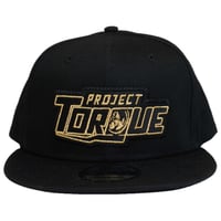 Image 1 of GOLD OUTLINE BLACK HAT