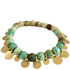 Ltd Ed - Gold Turquoise Multi Disc Bracelet Image 3