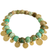 Ltd Ed - Gold Turquoise Multi Disc Bracelet Image 4