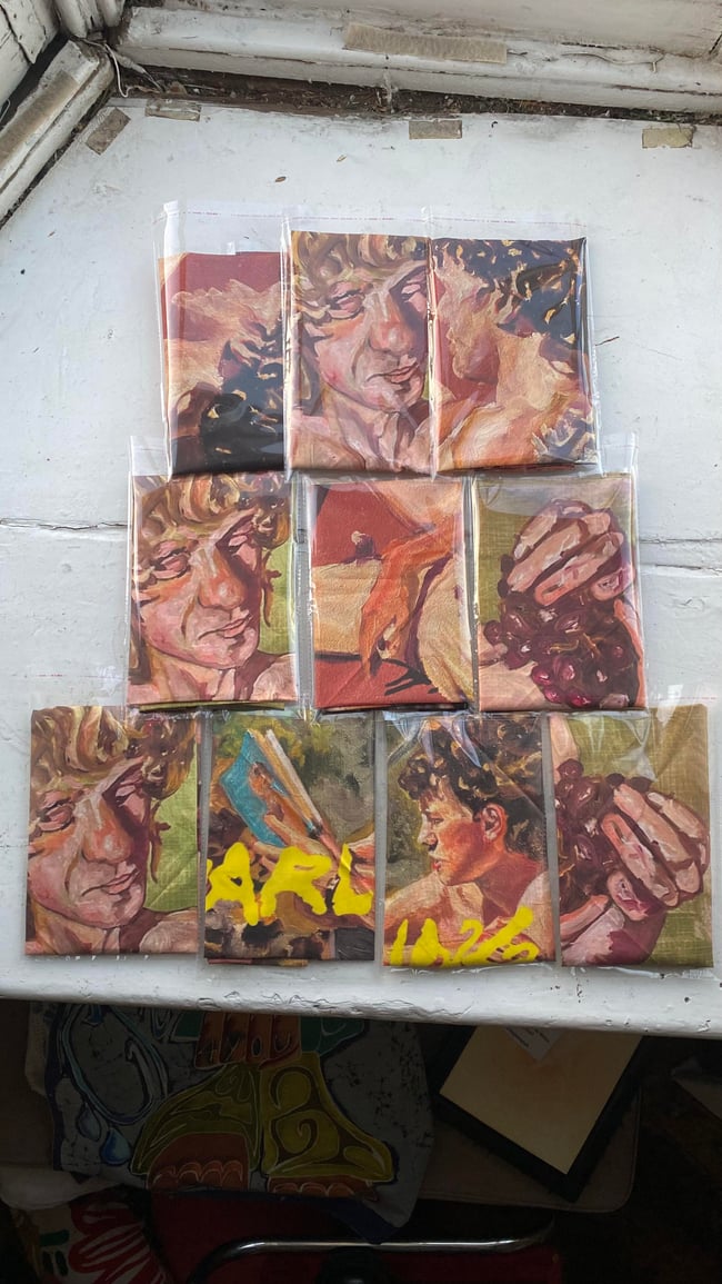 Boy with Grapes Bandanna/ Wall Hanging