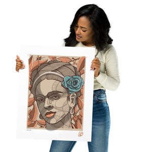 Image of Long Live Frida Poster / Almond