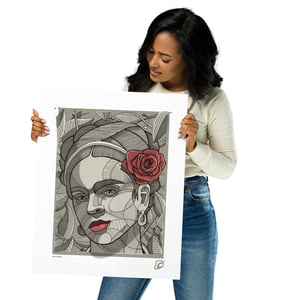 Image of Long Live Frida Poster / Rosebud Red