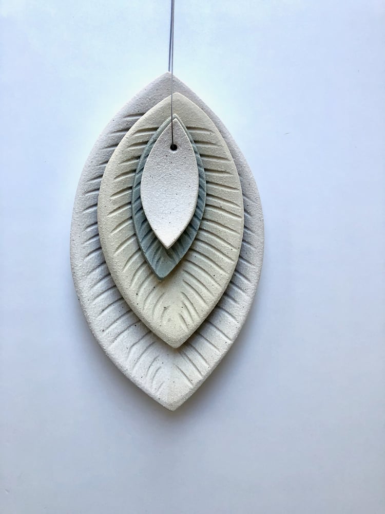 Image of Ceramic Wall Leaf Hanging No 3