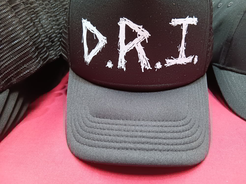 Image of D.R.I. - Scratch Logo - AUSSIE / NZ TOUR CAP - TRUCKER OR BASEBALL