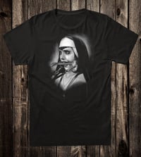 Image 1 of Devotion Black Unisex T Shirt  (Black+White)