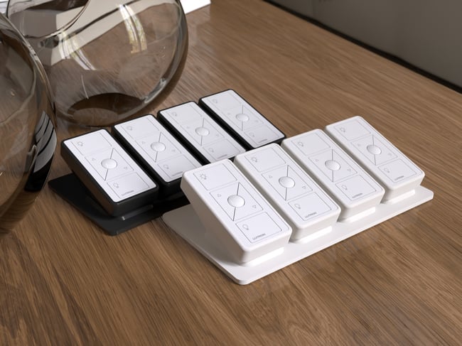 Lutron Caséta Pico Remote Desktop Quadruple Pedestals