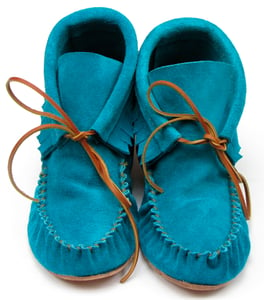 Image of Suede Fringe Ankle Bootie - Turquoise