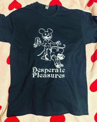 Image 2 of Desperate Pleasures Tee (WHT on BLK)