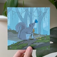 Image 2 of Squirrel & Butterfly Art Print