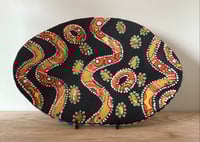 Black and orange ceramic