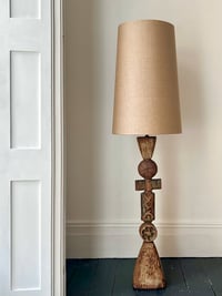 Image 5 of Early Ceramic Totem Lamp by Rooke, England